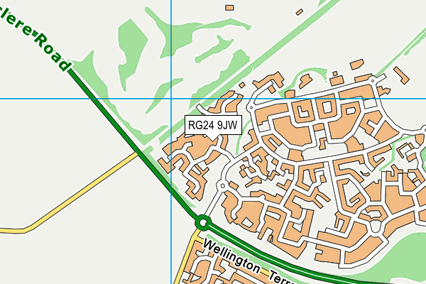 RG24 9JW map - OS VectorMap District (Ordnance Survey)