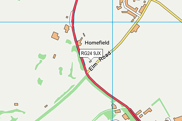 RG24 9JX map - OS VectorMap District (Ordnance Survey)