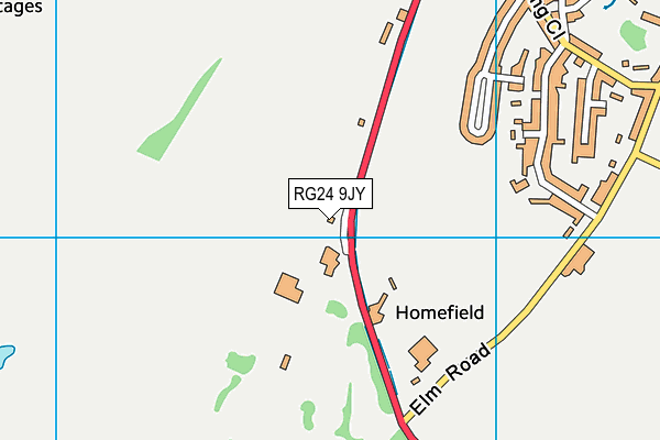 RG24 9JY map - OS VectorMap District (Ordnance Survey)