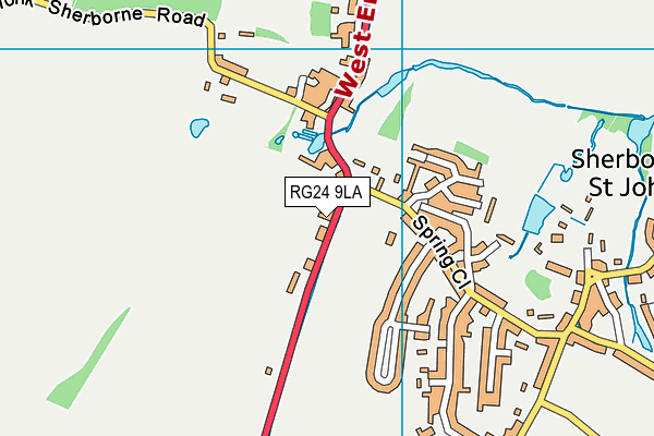 RG24 9LA map - OS VectorMap District (Ordnance Survey)