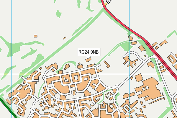 RG24 9NB map - OS VectorMap District (Ordnance Survey)