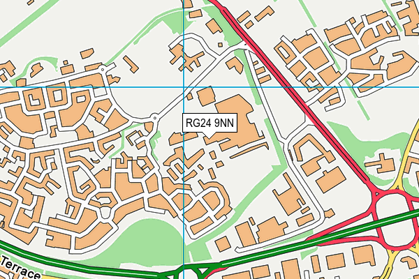 RG24 9NN map - OS VectorMap District (Ordnance Survey)