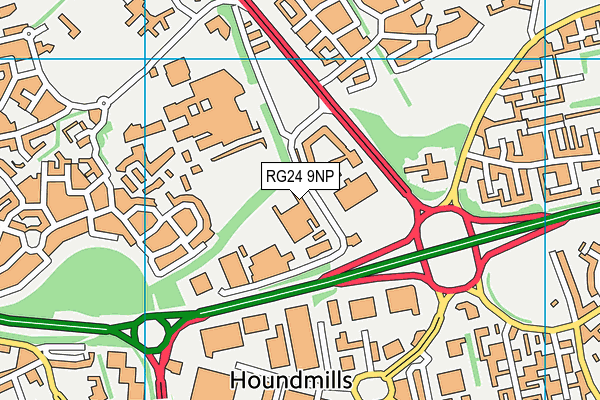 RG24 9NP map - OS VectorMap District (Ordnance Survey)