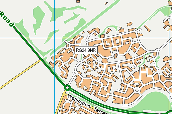 RG24 9NR map - OS VectorMap District (Ordnance Survey)