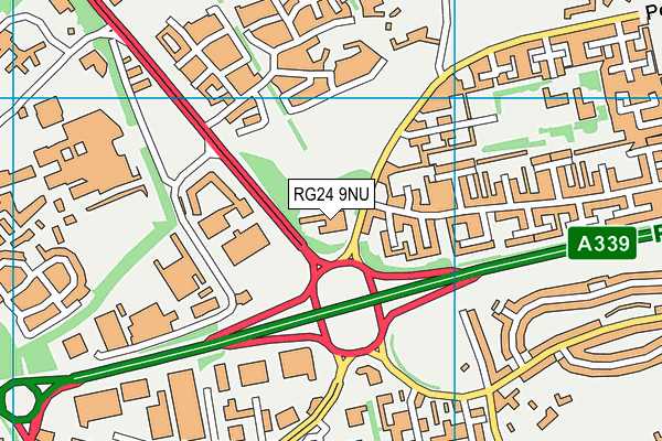 RG24 9NU map - OS VectorMap District (Ordnance Survey)
