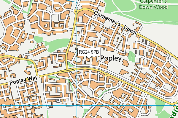 RG24 9PB map - OS VectorMap District (Ordnance Survey)