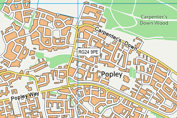 RG24 9PE map - OS VectorMap District (Ordnance Survey)