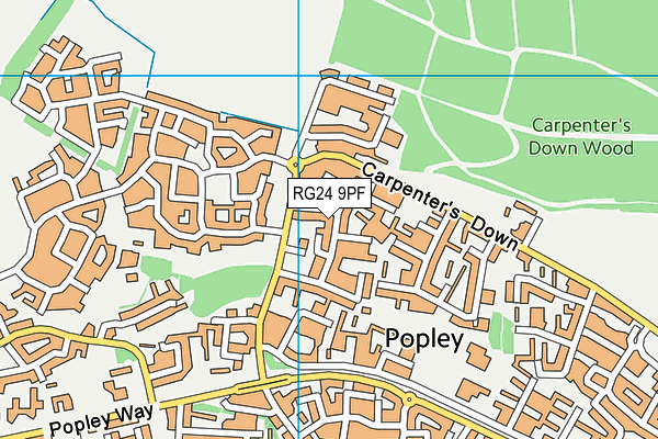 RG24 9PF map - OS VectorMap District (Ordnance Survey)