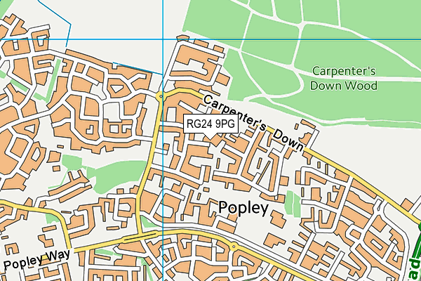 RG24 9PG map - OS VectorMap District (Ordnance Survey)
