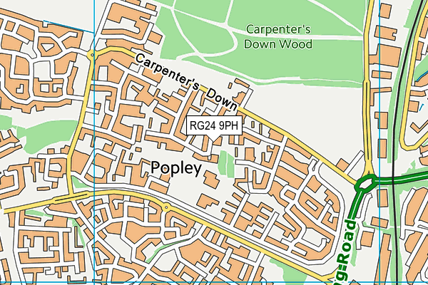 RG24 9PH map - OS VectorMap District (Ordnance Survey)