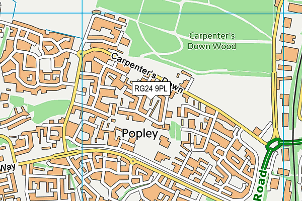 RG24 9PL map - OS VectorMap District (Ordnance Survey)