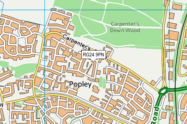 RG24 9PN map - OS VectorMap District (Ordnance Survey)