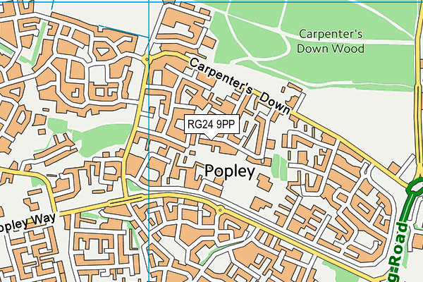 RG24 9PP map - OS VectorMap District (Ordnance Survey)