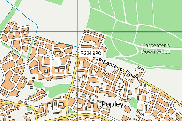 RG24 9PQ map - OS VectorMap District (Ordnance Survey)