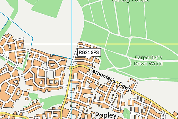 RG24 9PS map - OS VectorMap District (Ordnance Survey)