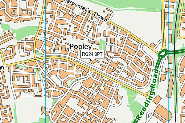 RG24 9PT map - OS VectorMap District (Ordnance Survey)