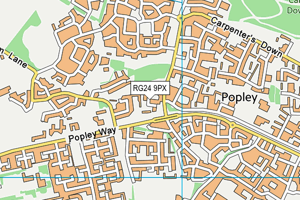 RG24 9PX map - OS VectorMap District (Ordnance Survey)