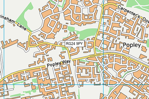 RG24 9PY map - OS VectorMap District (Ordnance Survey)