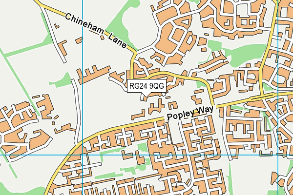 RG24 9QG map - OS VectorMap District (Ordnance Survey)