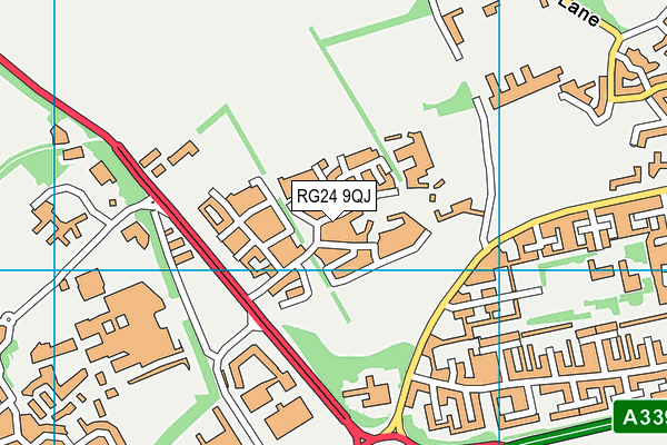 RG24 9QJ map - OS VectorMap District (Ordnance Survey)