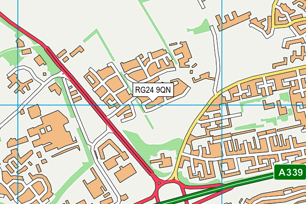 RG24 9QN map - OS VectorMap District (Ordnance Survey)