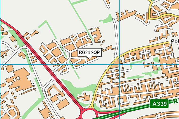 RG24 9QP map - OS VectorMap District (Ordnance Survey)