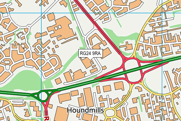 RG24 9RA map - OS VectorMap District (Ordnance Survey)