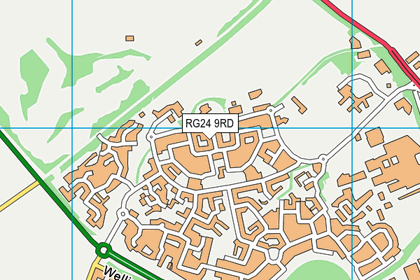 RG24 9RD map - OS VectorMap District (Ordnance Survey)