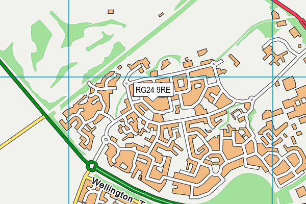RG24 9RE map - OS VectorMap District (Ordnance Survey)