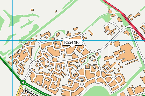 RG24 9RF map - OS VectorMap District (Ordnance Survey)