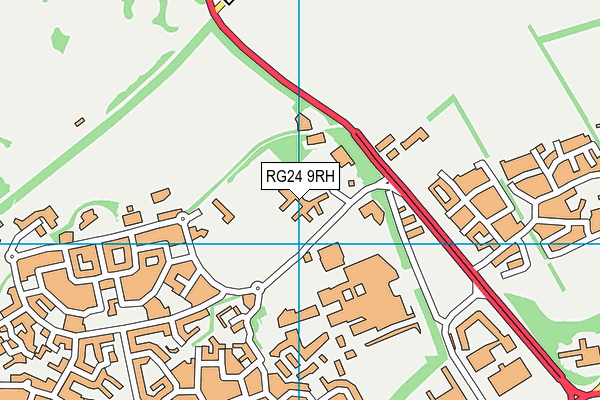 RG24 9RH map - OS VectorMap District (Ordnance Survey)