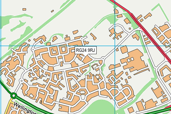 RG24 9RJ map - OS VectorMap District (Ordnance Survey)