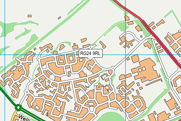 RG24 9RL map - OS VectorMap District (Ordnance Survey)