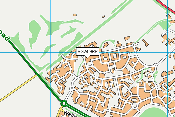 RG24 9RP map - OS VectorMap District (Ordnance Survey)