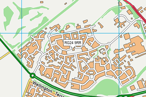 RG24 9RR map - OS VectorMap District (Ordnance Survey)