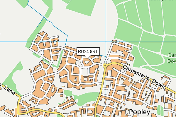RG24 9RT map - OS VectorMap District (Ordnance Survey)