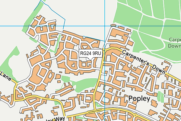 RG24 9RU map - OS VectorMap District (Ordnance Survey)