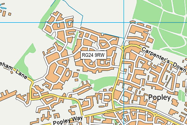 RG24 9RW map - OS VectorMap District (Ordnance Survey)