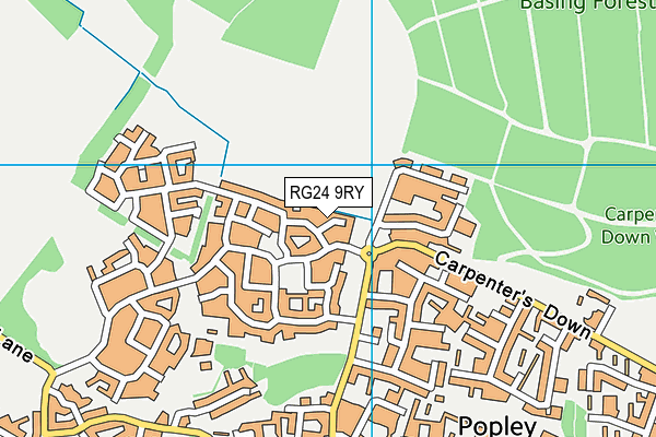 RG24 9RY map - OS VectorMap District (Ordnance Survey)