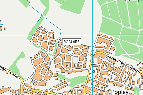 RG24 9RZ map - OS VectorMap District (Ordnance Survey)