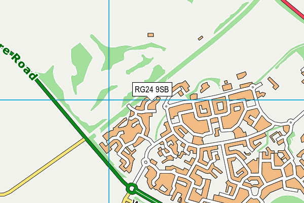 RG24 9SB map - OS VectorMap District (Ordnance Survey)