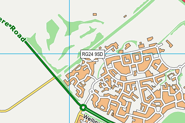 RG24 9SD map - OS VectorMap District (Ordnance Survey)