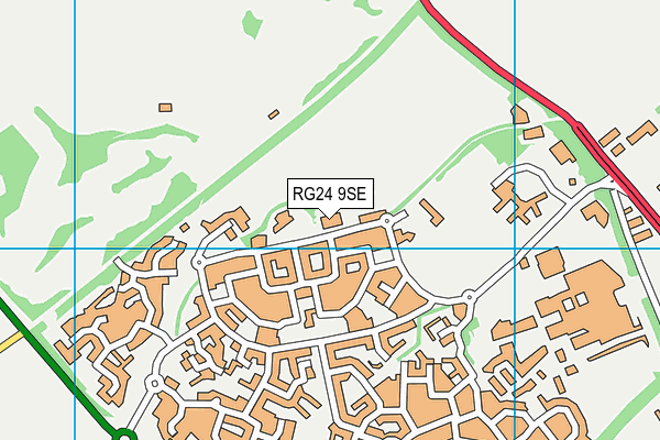 RG24 9SE map - OS VectorMap District (Ordnance Survey)