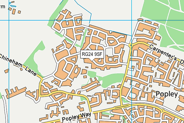 RG24 9SF map - OS VectorMap District (Ordnance Survey)