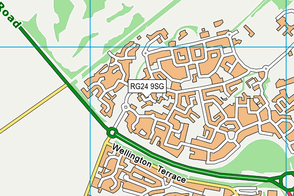 RG24 9SG map - OS VectorMap District (Ordnance Survey)