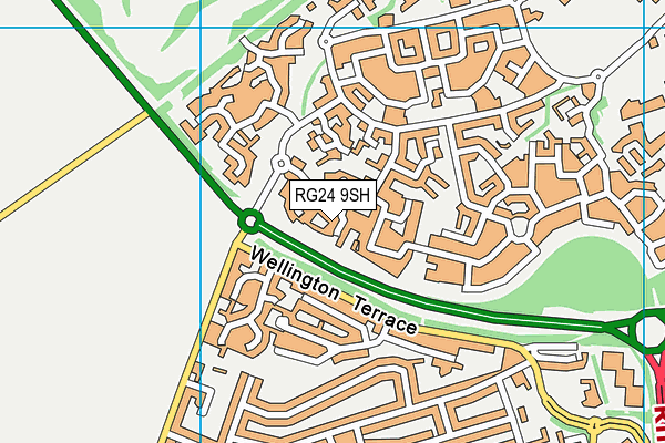 RG24 9SH map - OS VectorMap District (Ordnance Survey)