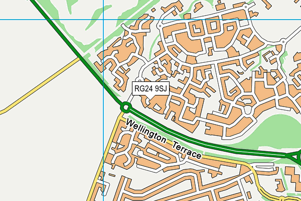 RG24 9SJ map - OS VectorMap District (Ordnance Survey)