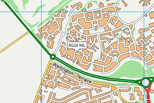 RG24 9SL map - OS VectorMap District (Ordnance Survey)