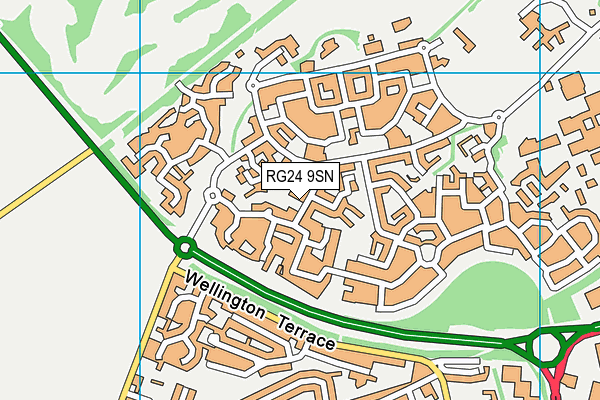 RG24 9SN map - OS VectorMap District (Ordnance Survey)