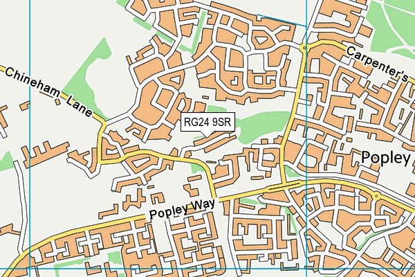 RG24 9SR map - OS VectorMap District (Ordnance Survey)